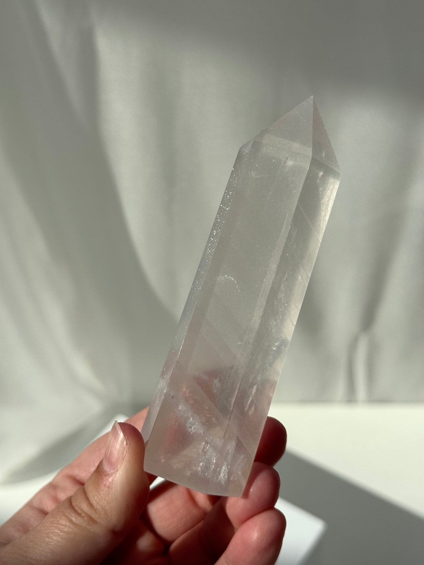 Girasol Quartz with Mica Tower