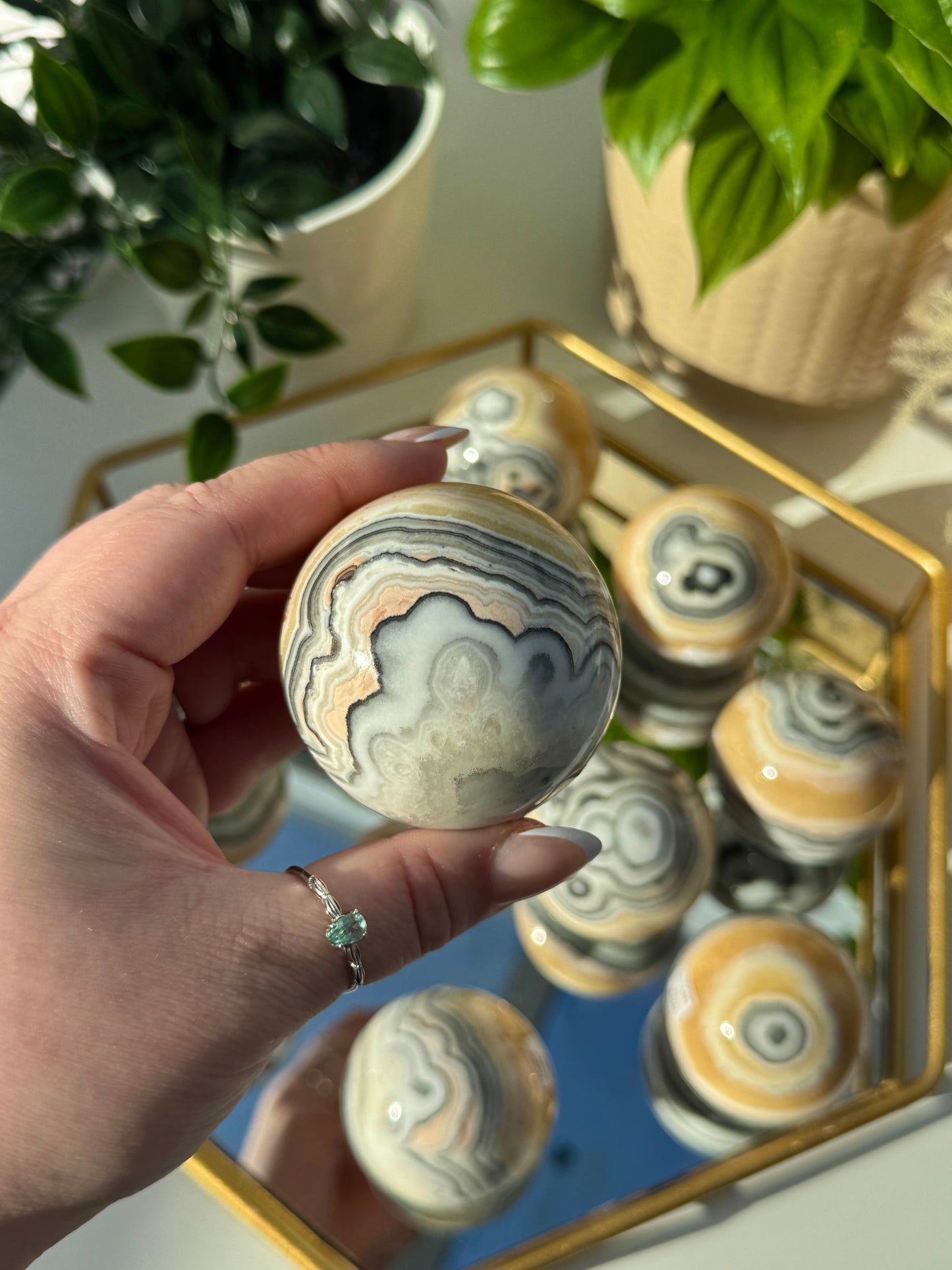 Zebra Calcite Spheres