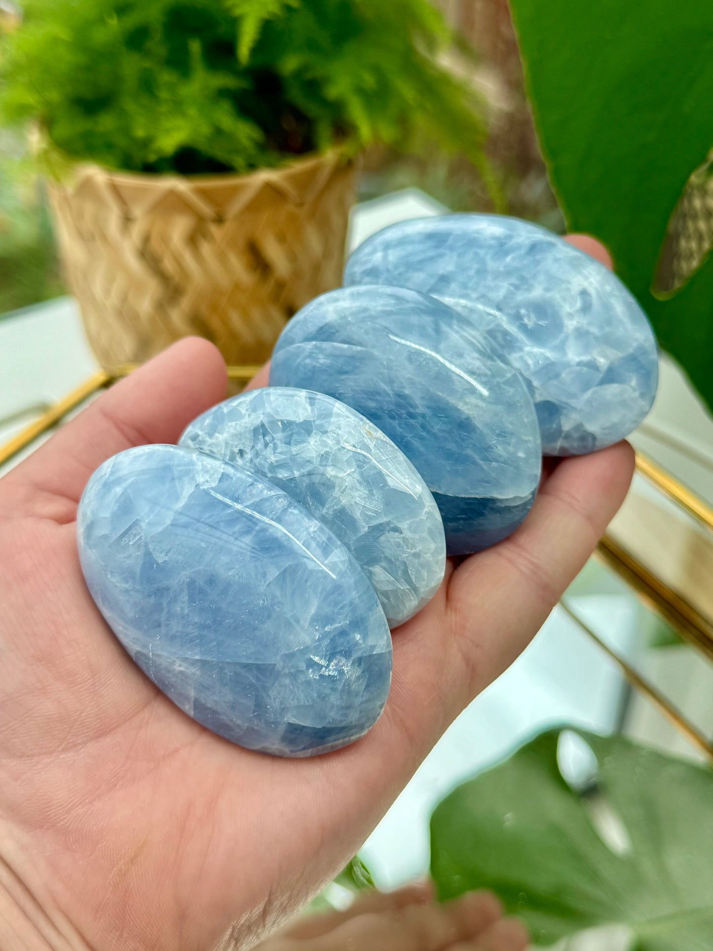 Blue Calcite Palms
