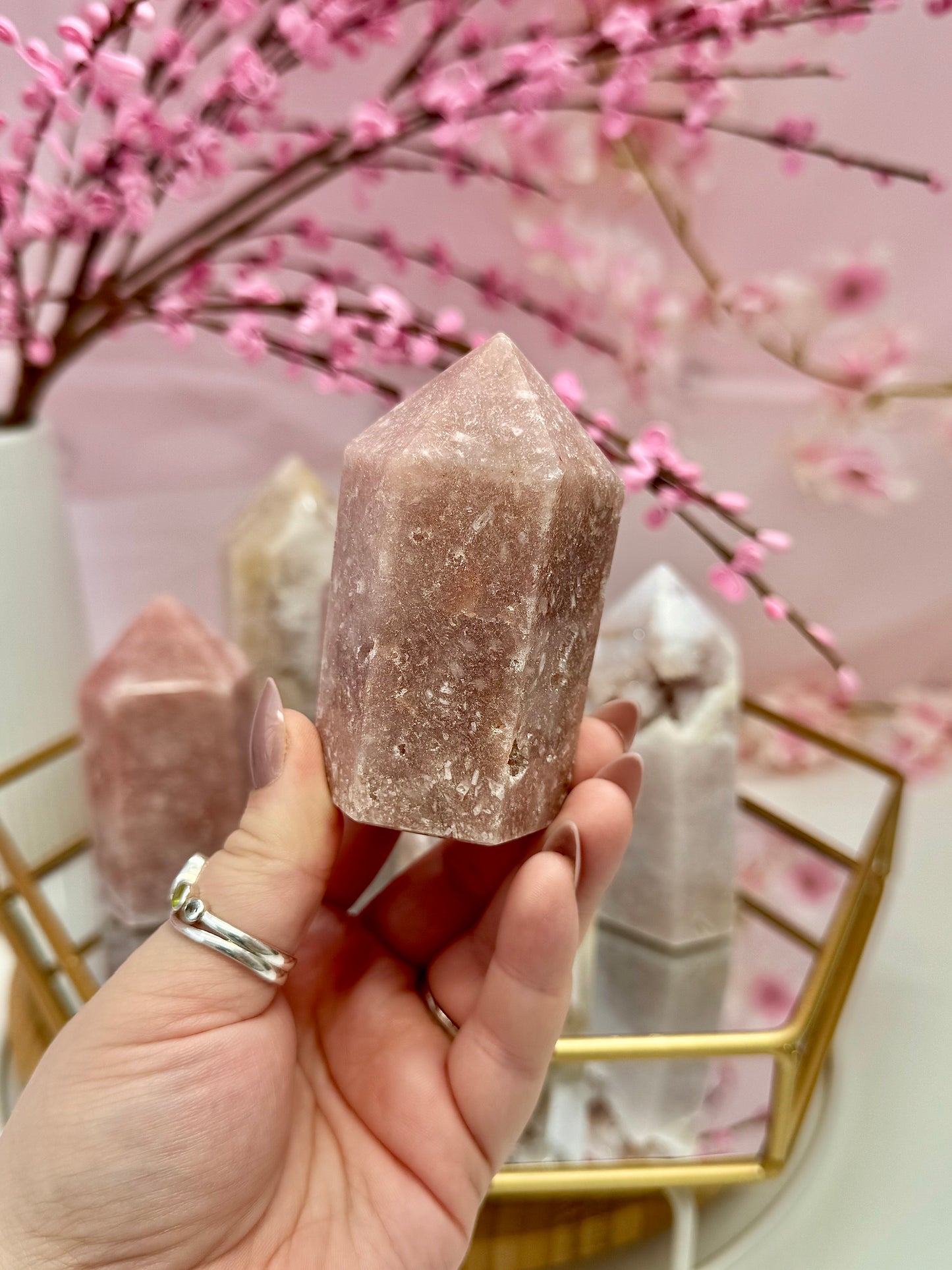 Pink Amethyst Towers from Brazil