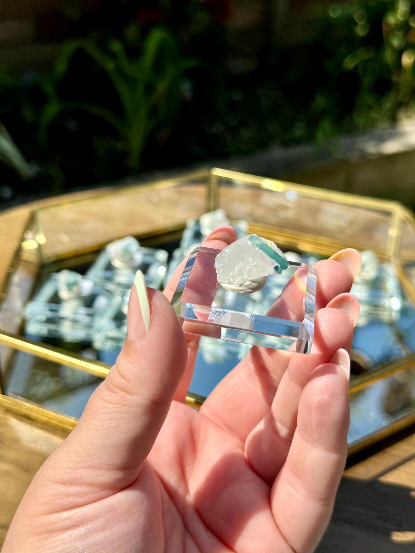 Blue Tourmaline on Matrix
