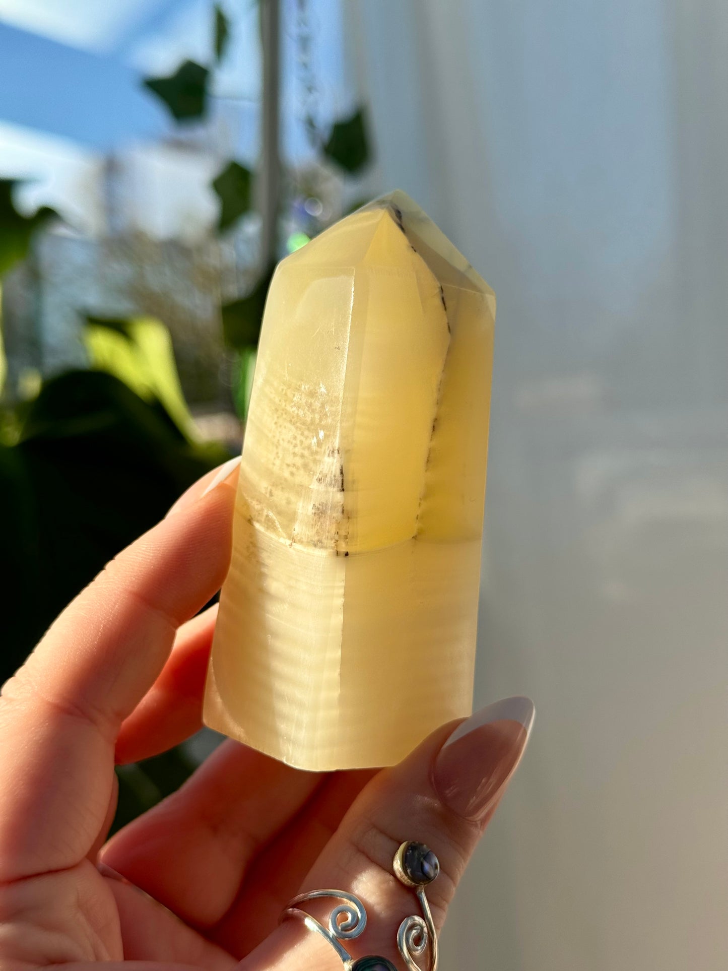 Yellow Fingerprint Calcite Towers