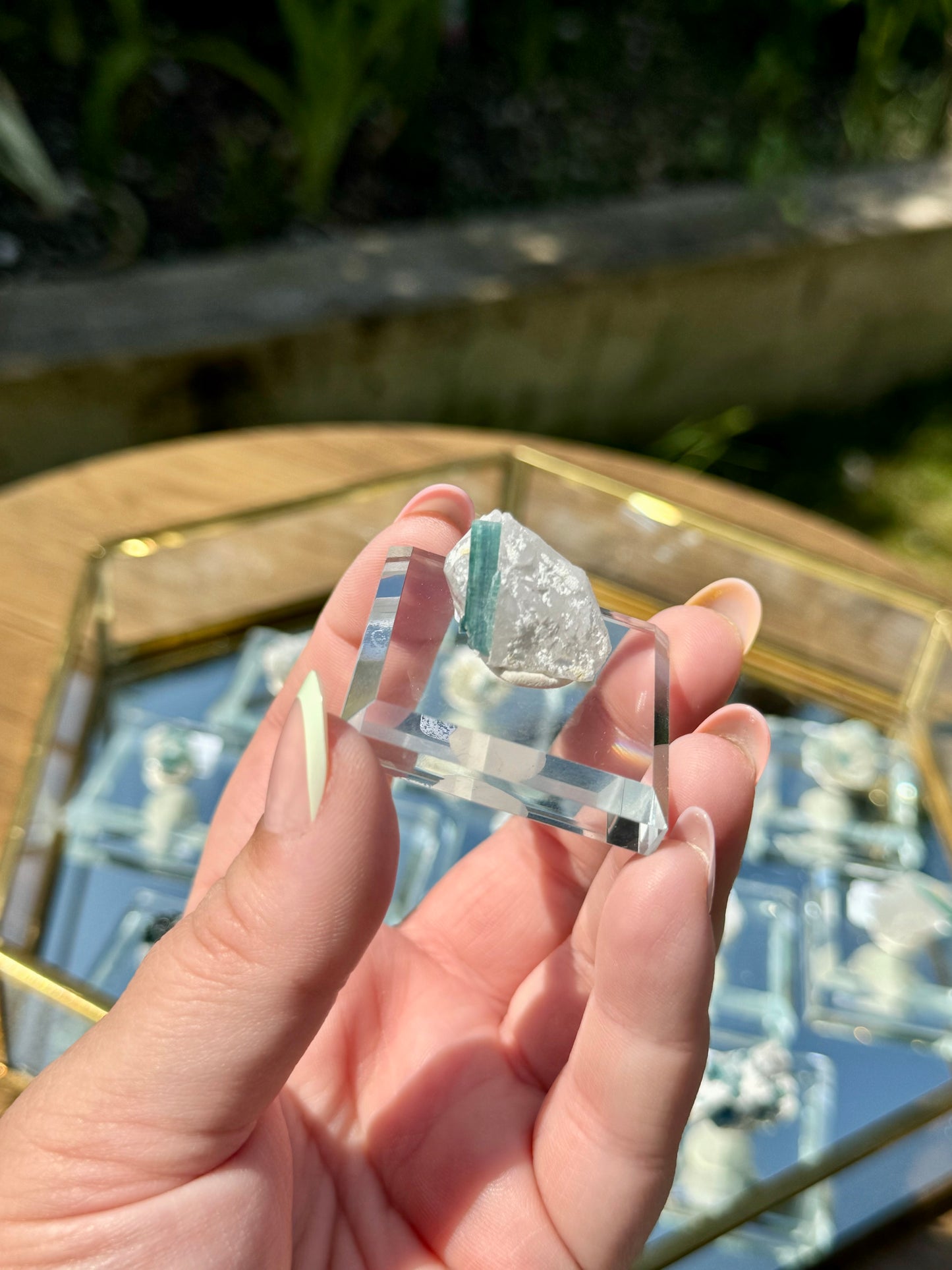 Blue Tourmaline on Matrix