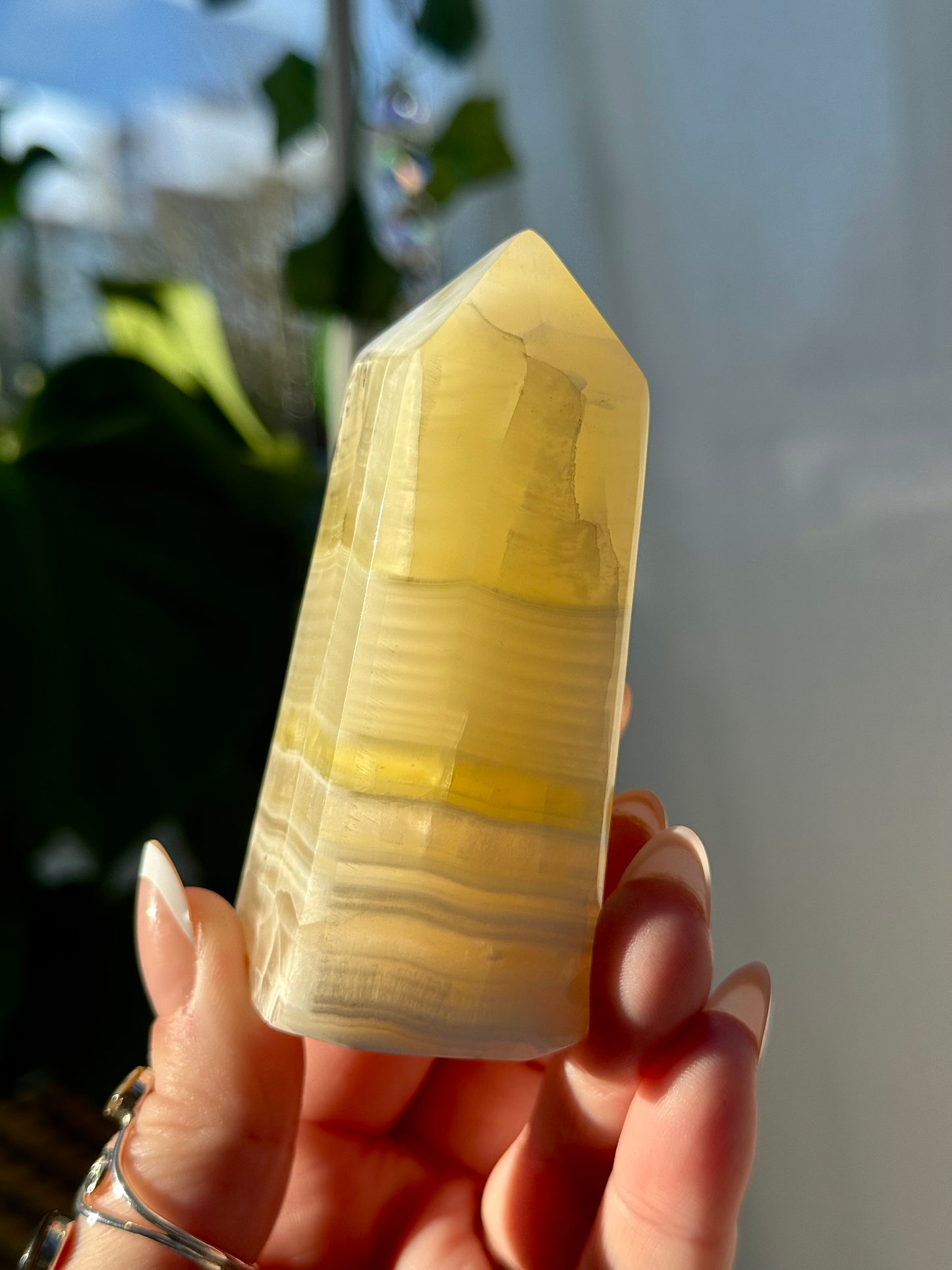 Yellow Fingerprint Calcite Towers