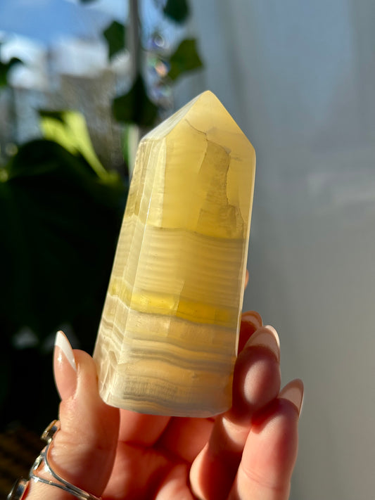 Yellow Fingerprint Calcite Towers