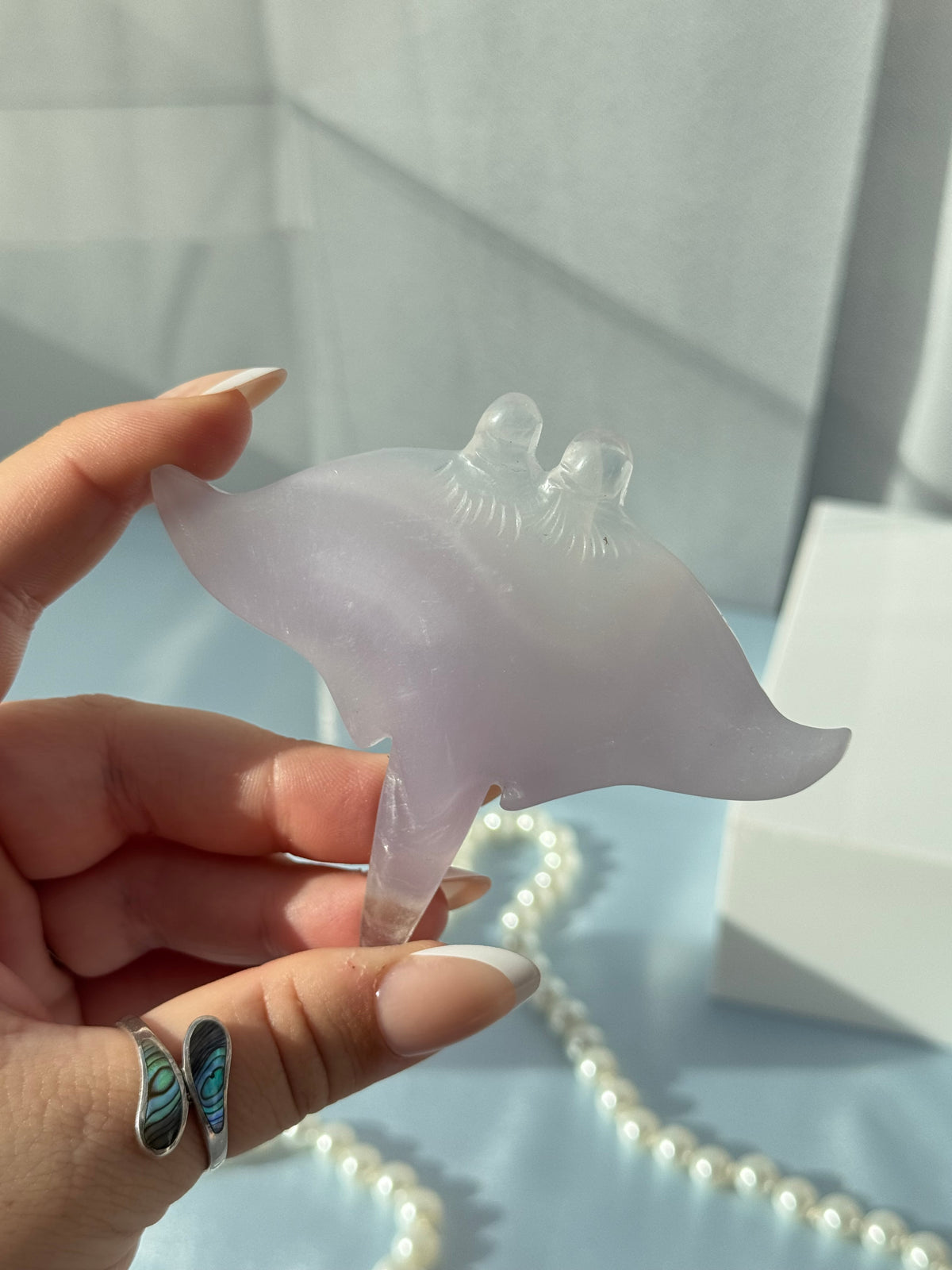Lavender Fluorite Manta Rays