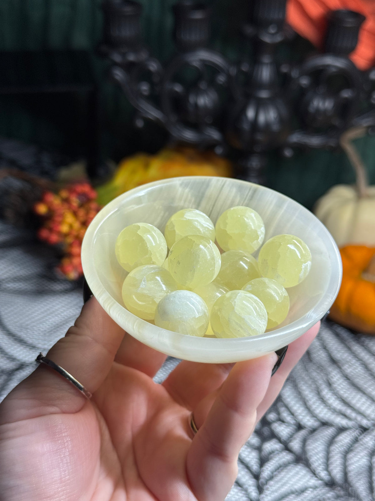 Lemon Calcite Mini Spheres