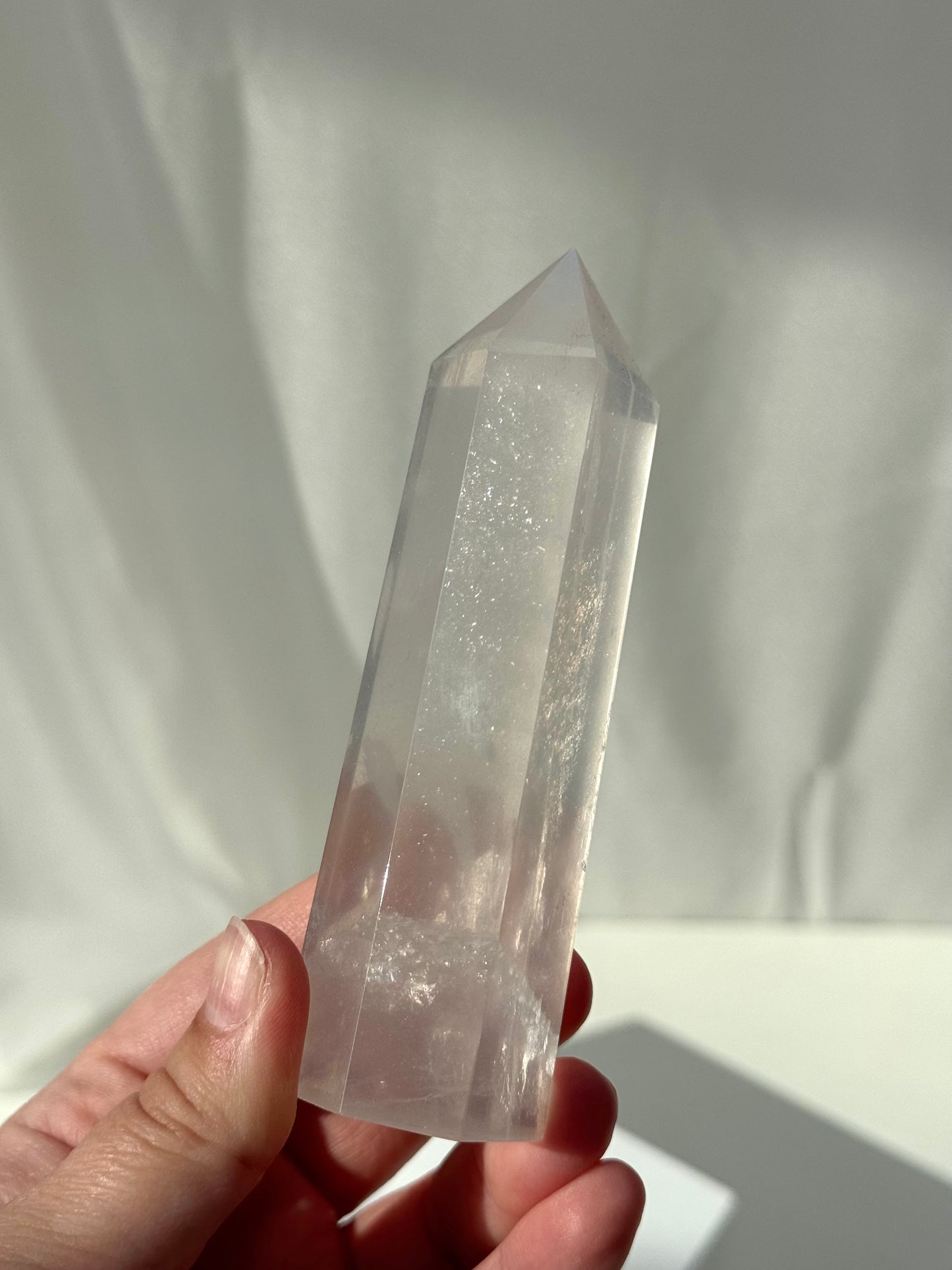 Girasol Quartz with Mica Tower