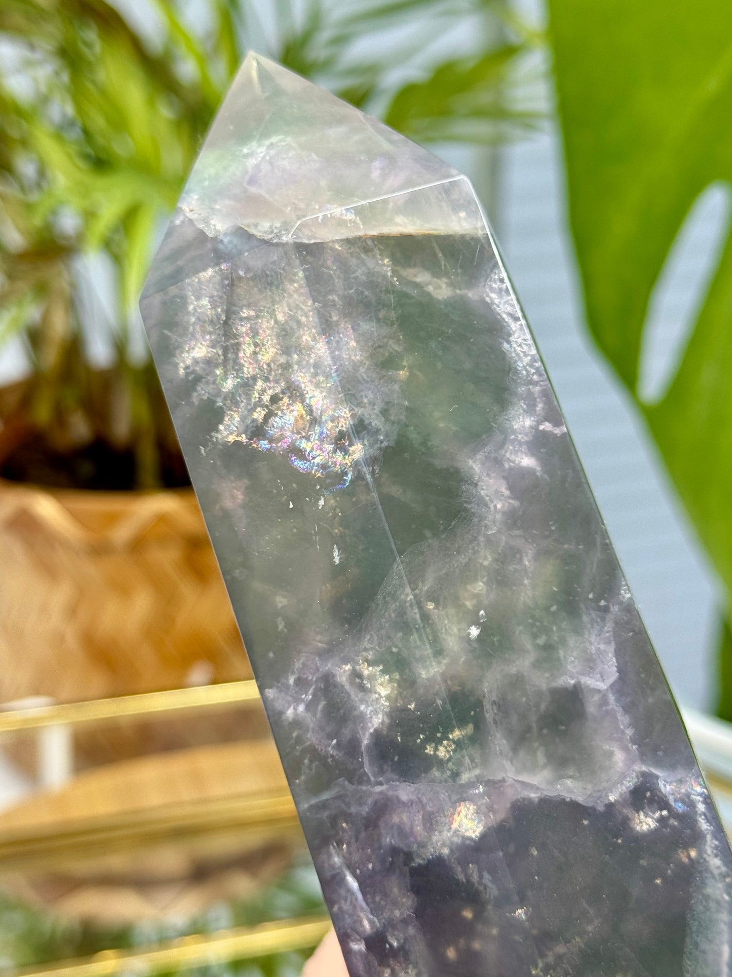 Statement Fluorite Tower with Mica