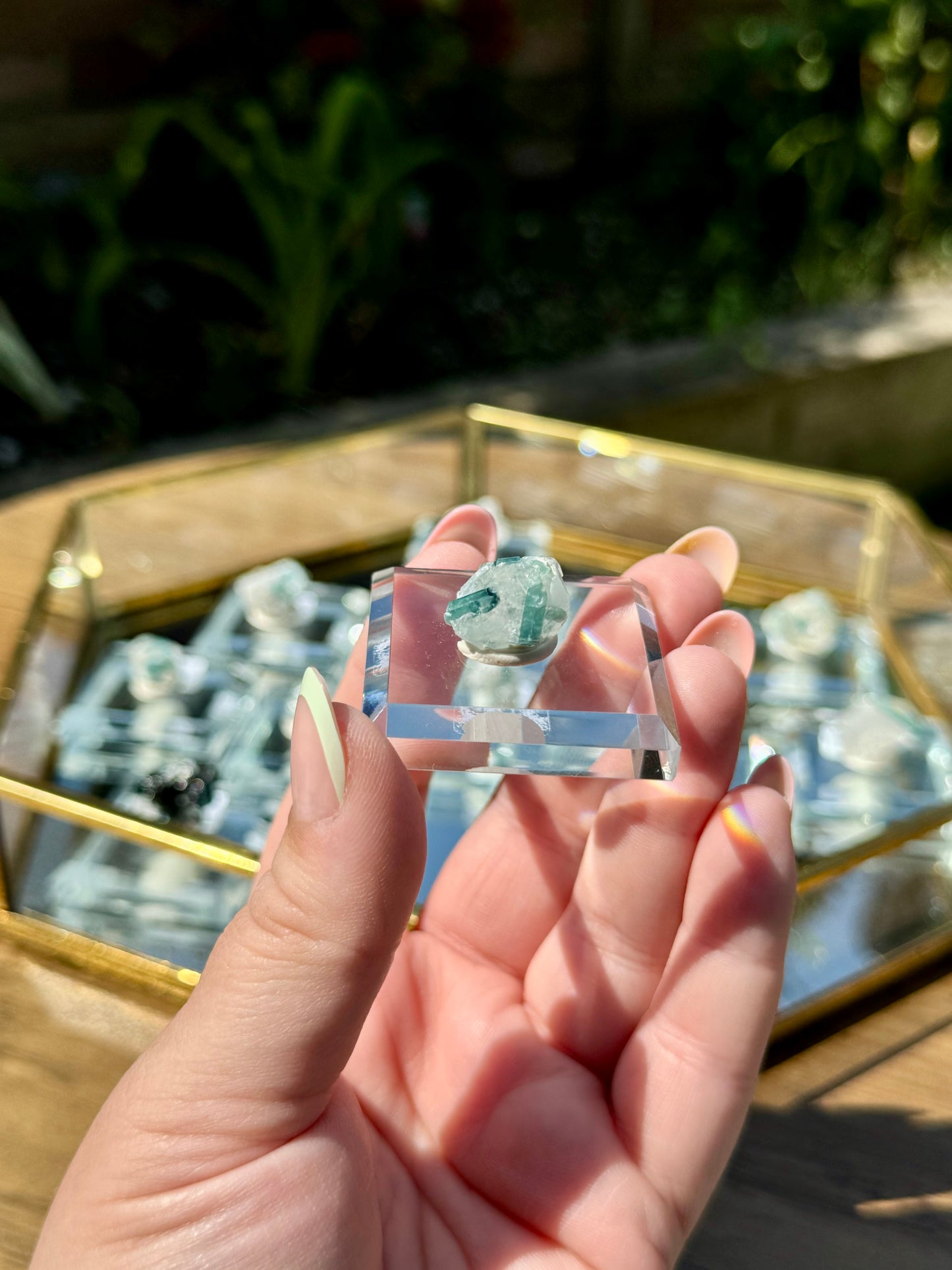 Blue Tourmaline on Matrix