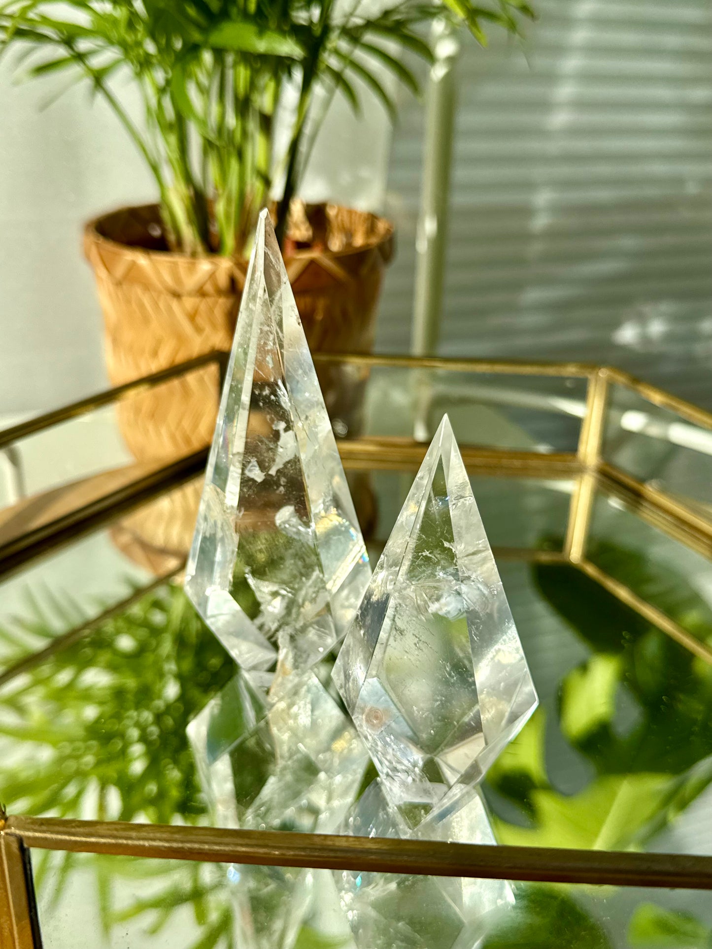 Clear Quartz Tall Diamonds