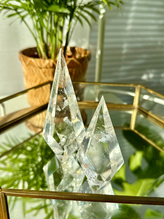Clear Quartz Tall Diamonds