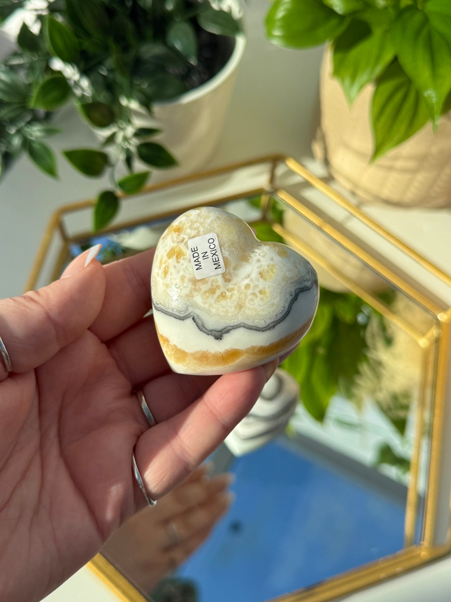 Zebra Calcite Hearts