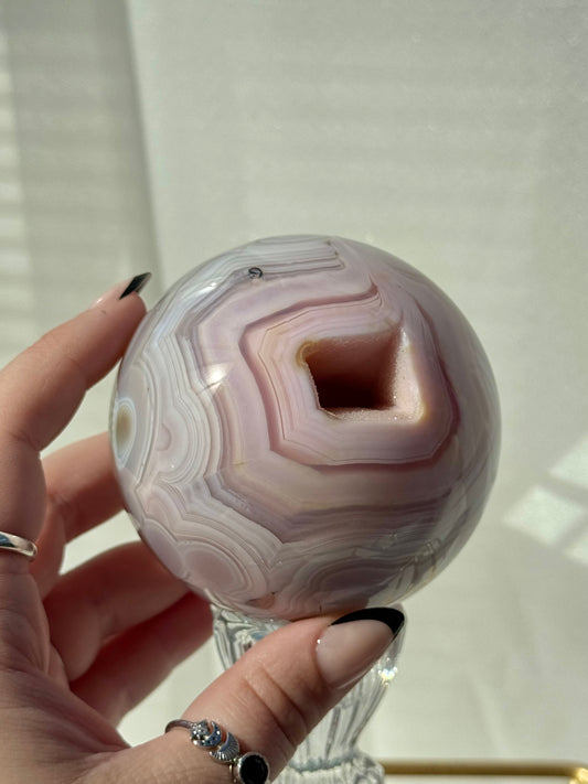 Pink Jelly Agate Sphere