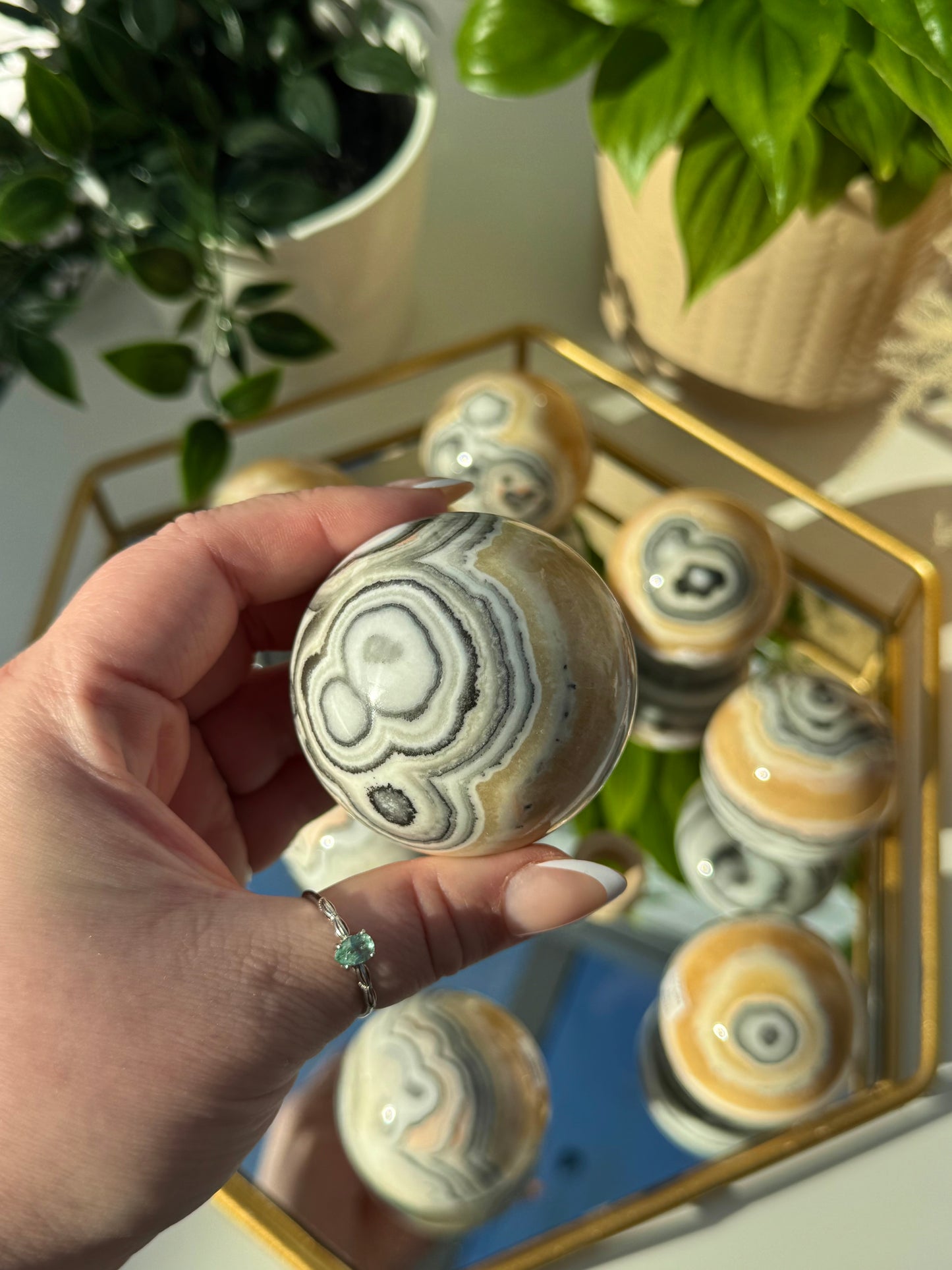 Zebra Calcite Spheres