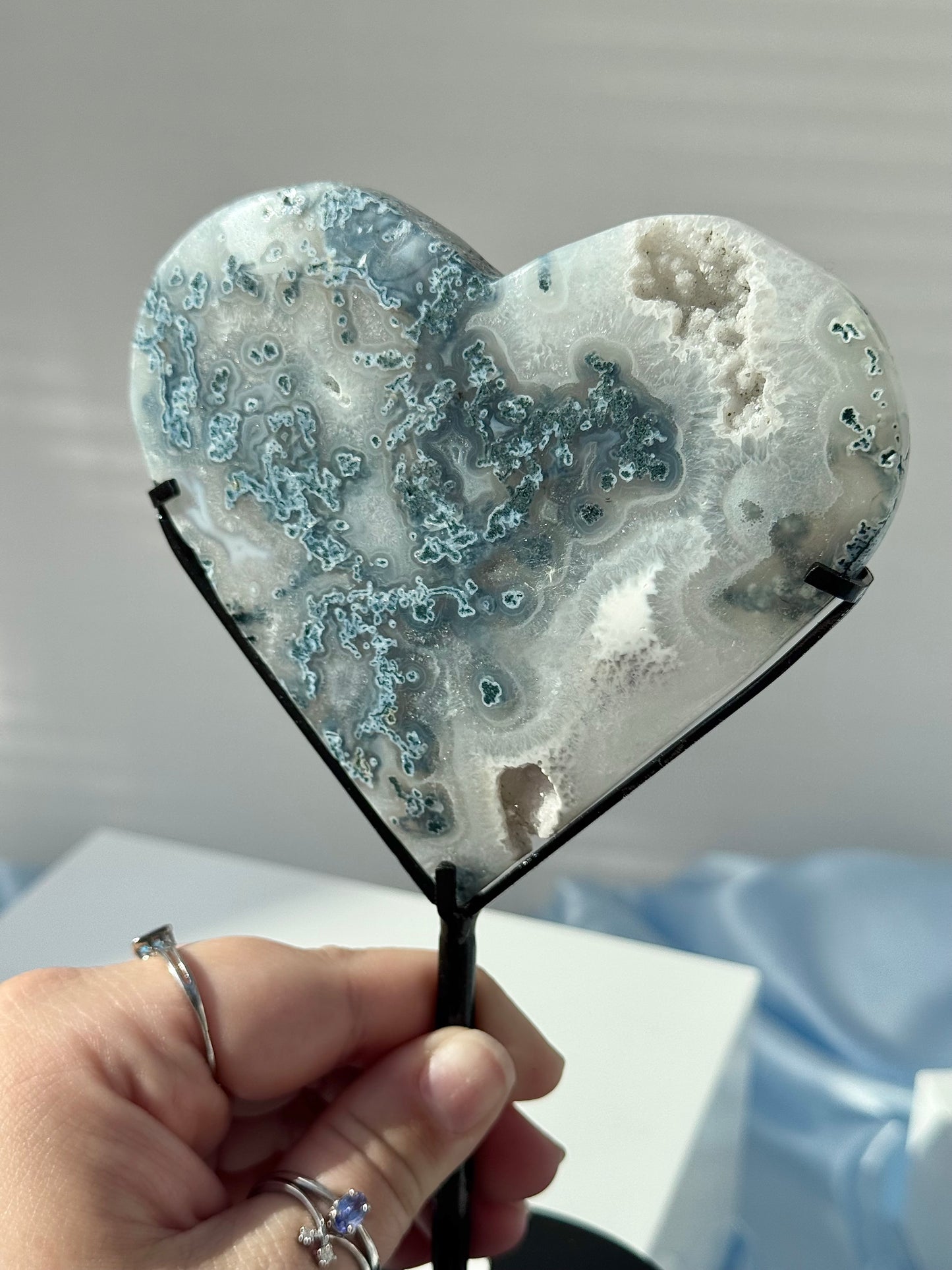 Moss Agate Heart