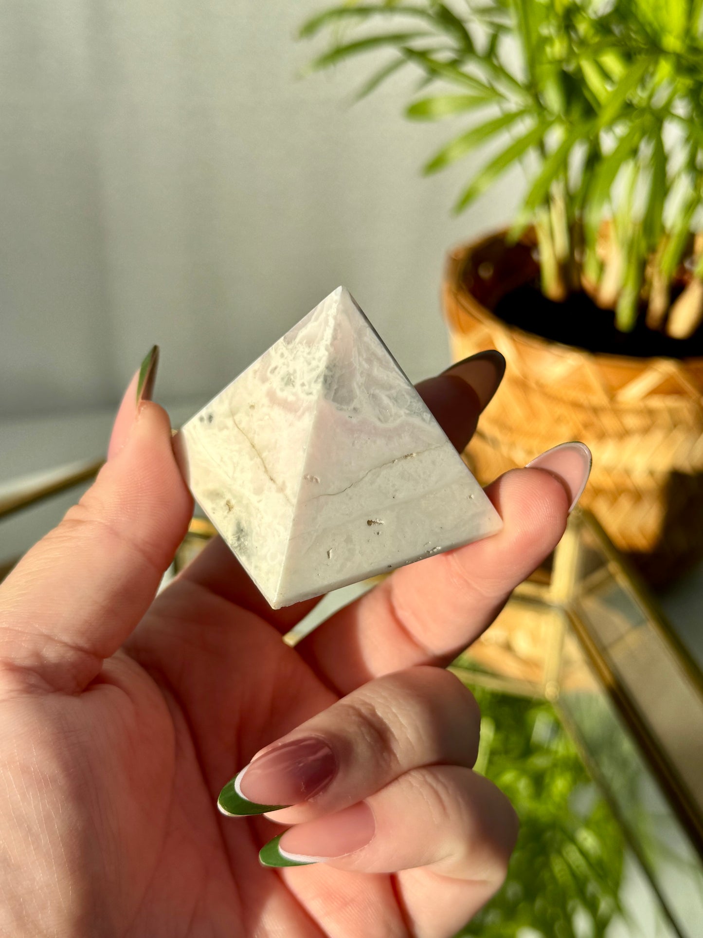 Imperfect Peruvian Mangano Calcite Pyramid
