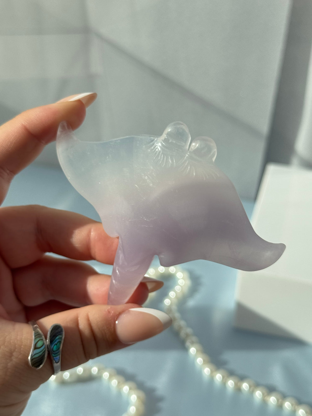 Lavender Fluorite Manta Rays