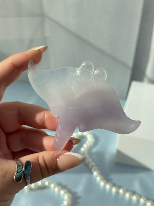 Lavender Fluorite Manta Rays