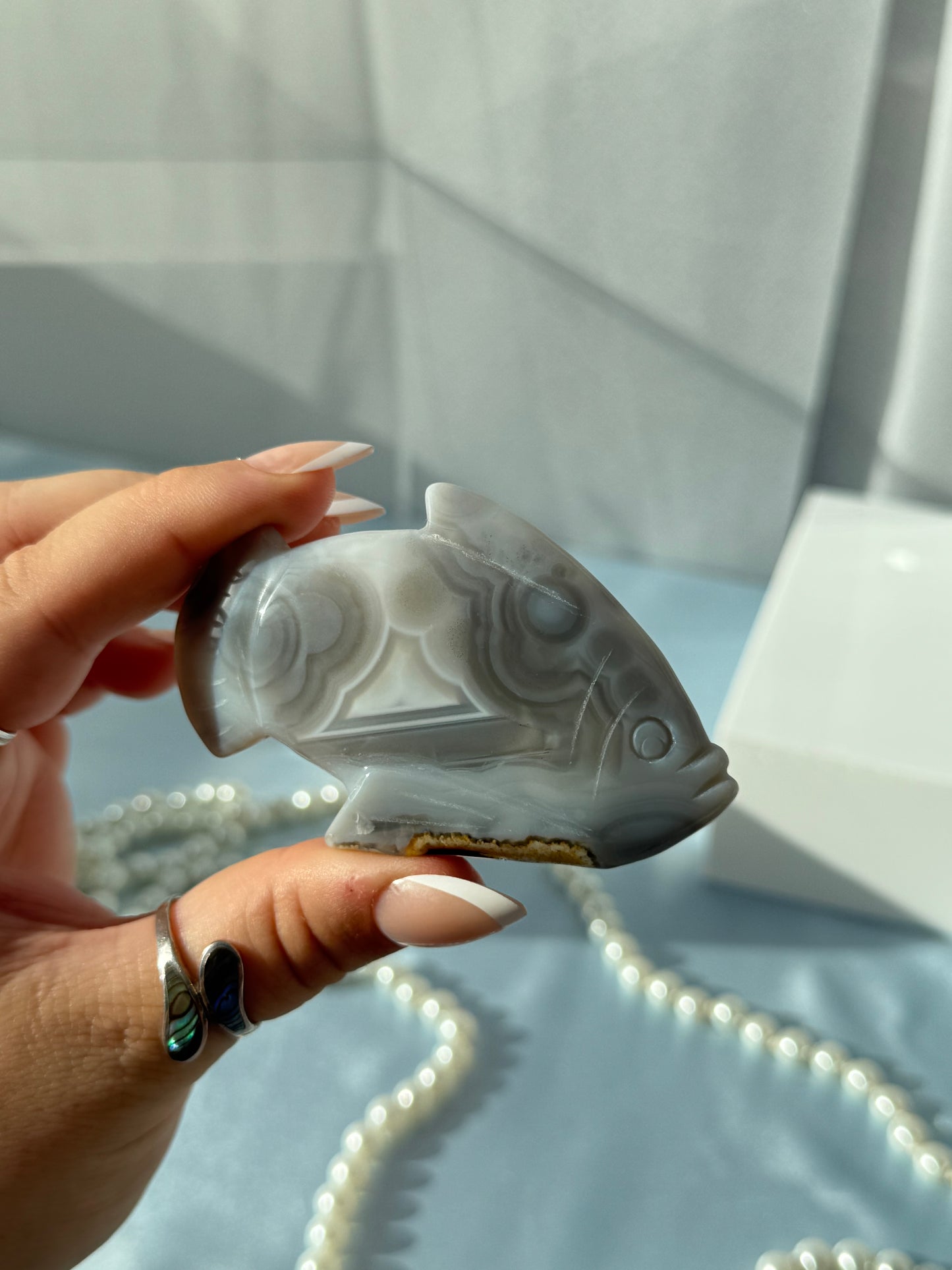 Druzy Agate Fish