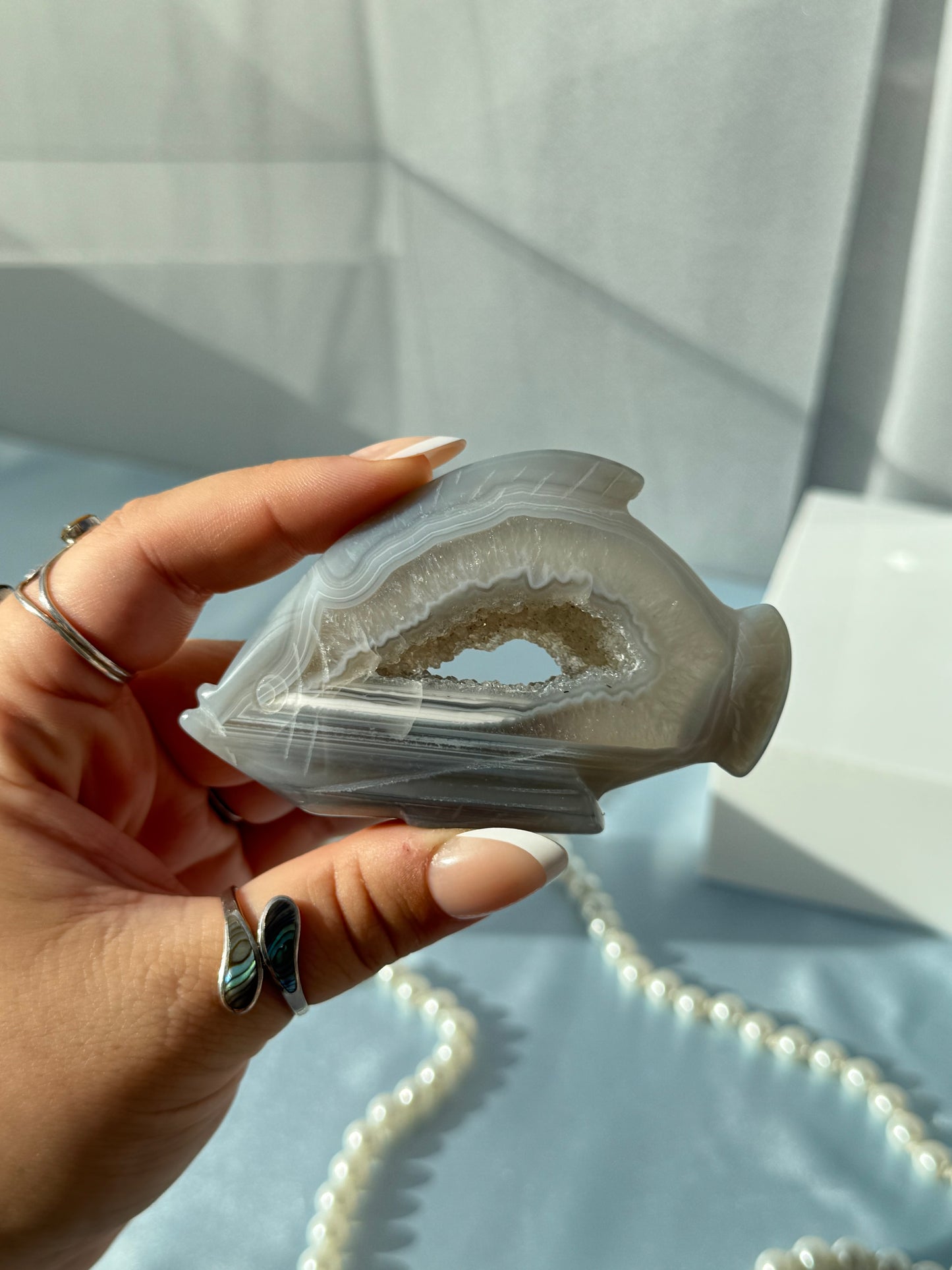 Druzy Agate Fish