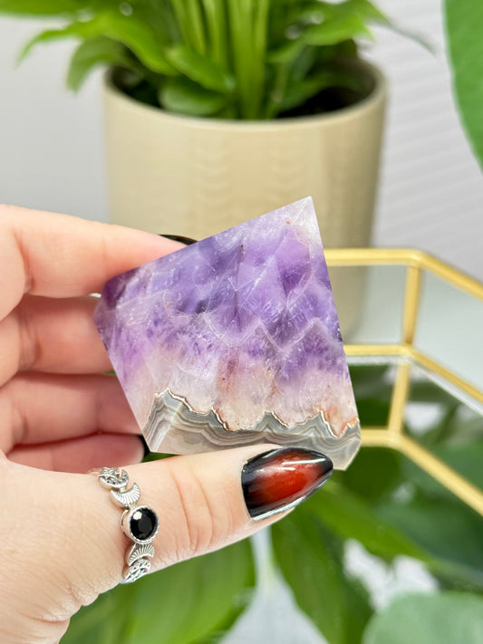 Amethyst & Crazy Lace Pyramid
