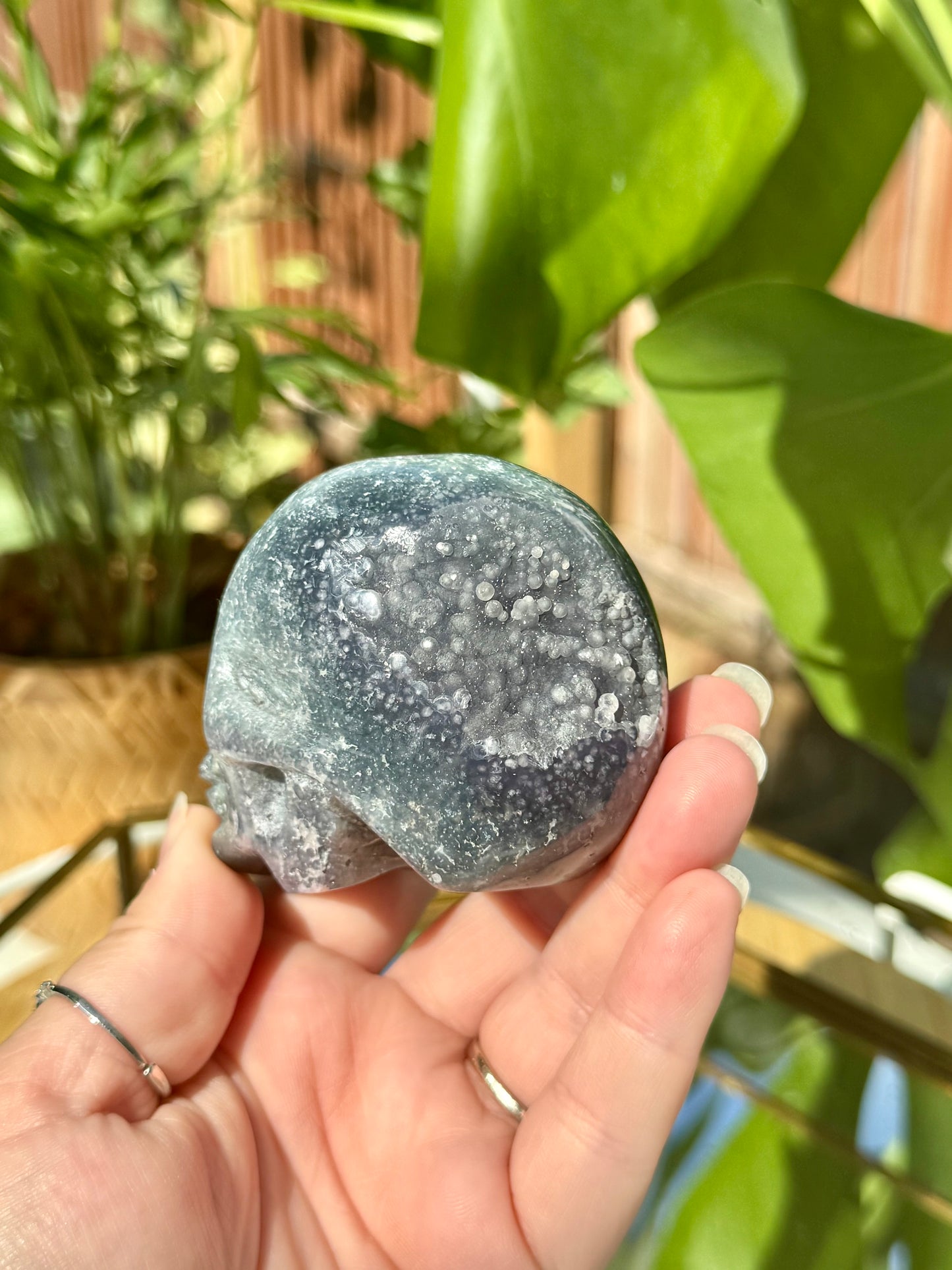 Grape Agate Skulls