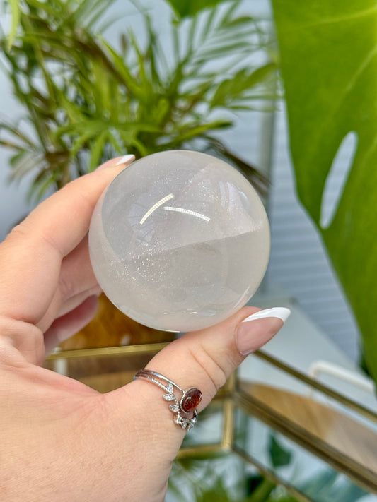 Girasol Quartz with Mica Spheres