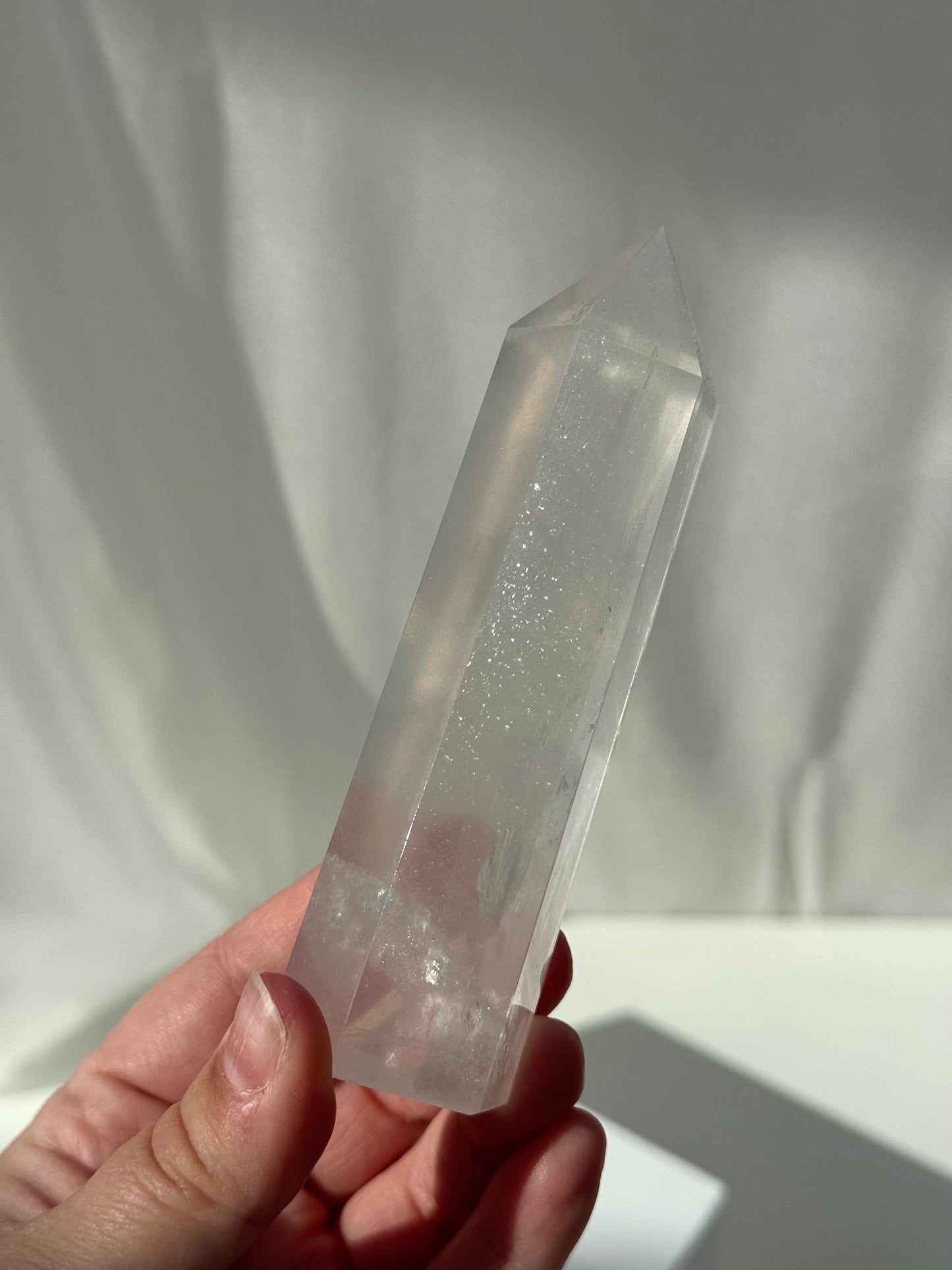 Girasol Quartz with Mica Tower