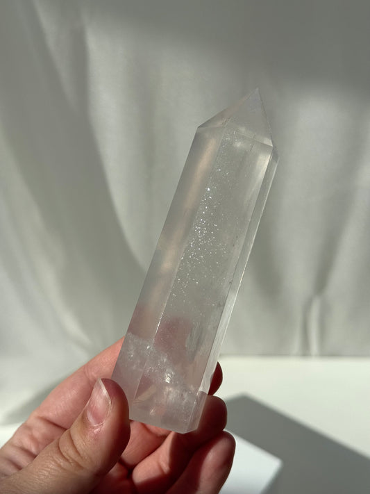 Girasol Quartz with Mica Tower