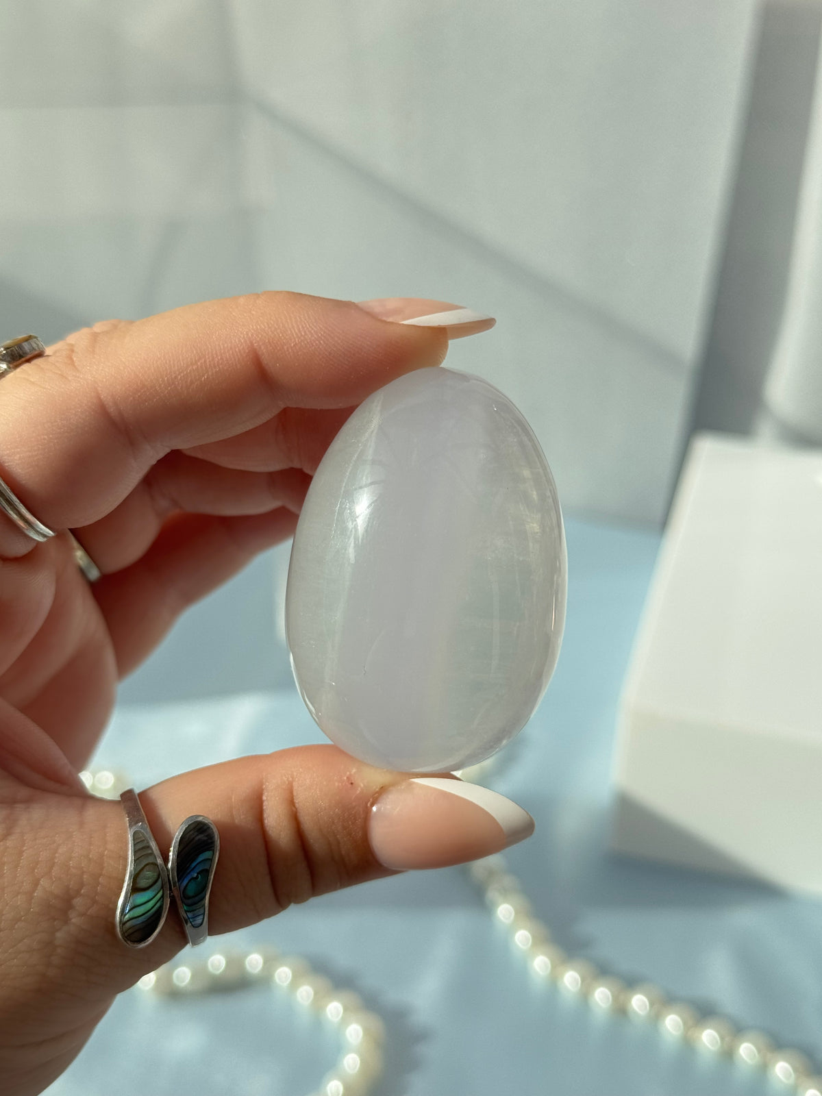 Lavender Fluorite Egg