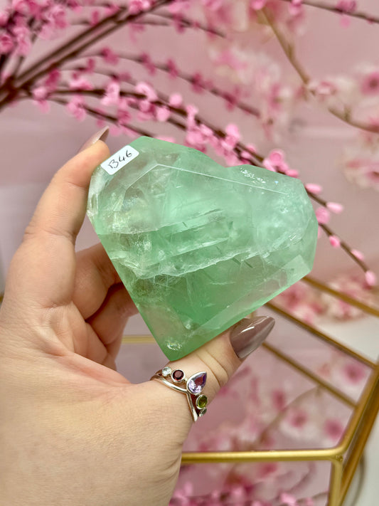 Green Fluorite Heart