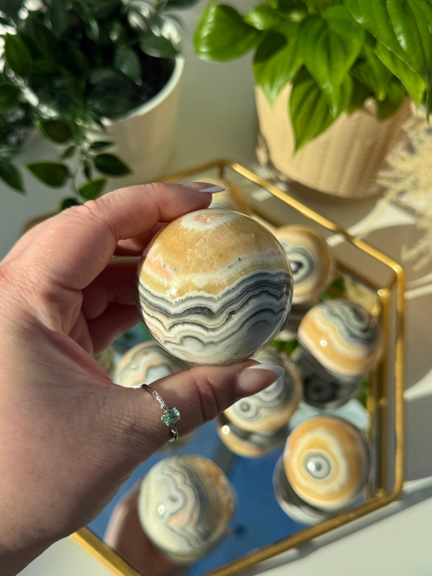 Zebra Calcite Spheres