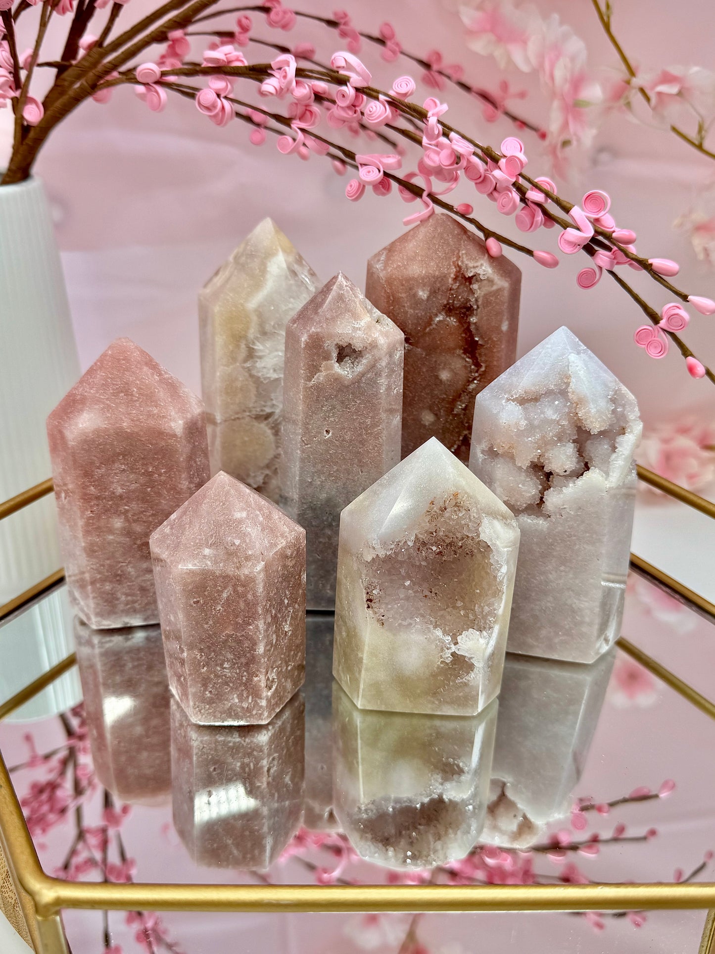 Pink Amethyst Towers from Brazil