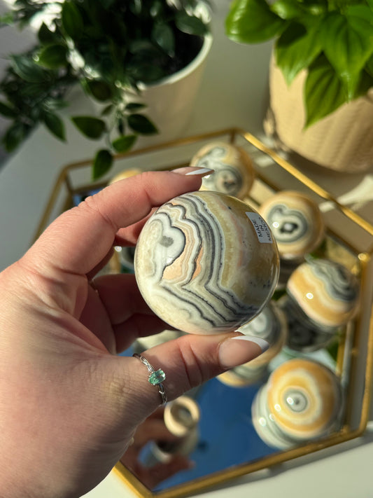 Zebra Calcite Spheres