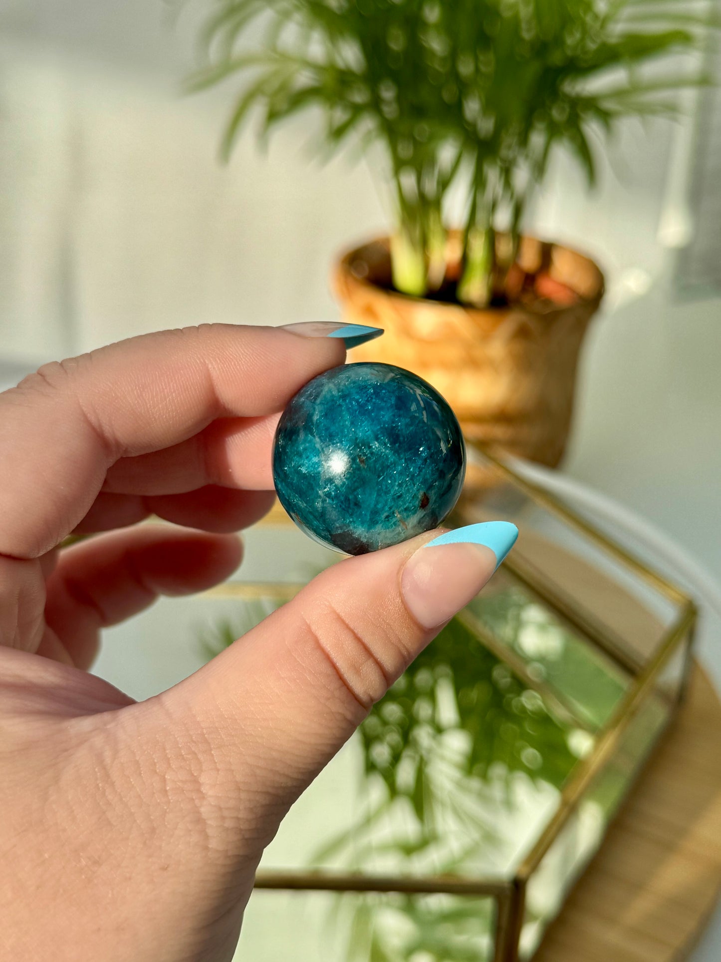 Blue Apatite Spheres