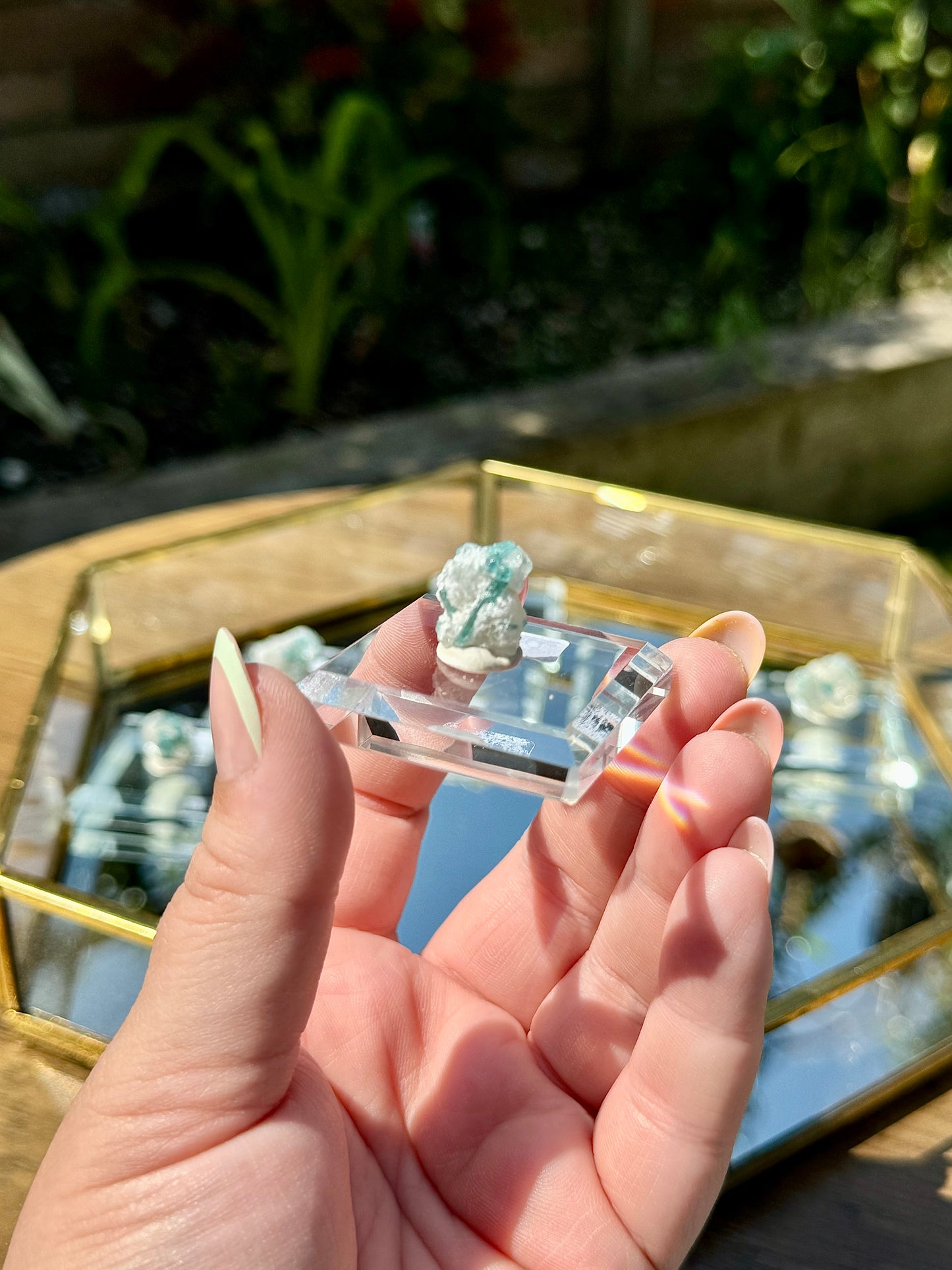 Blue Tourmaline on Matrix
