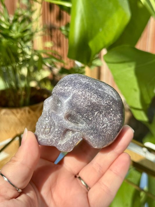 Grape Agate Skulls