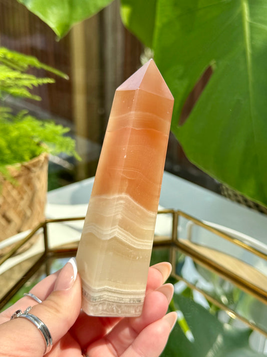 Imperfect Honey Calcite Tower
