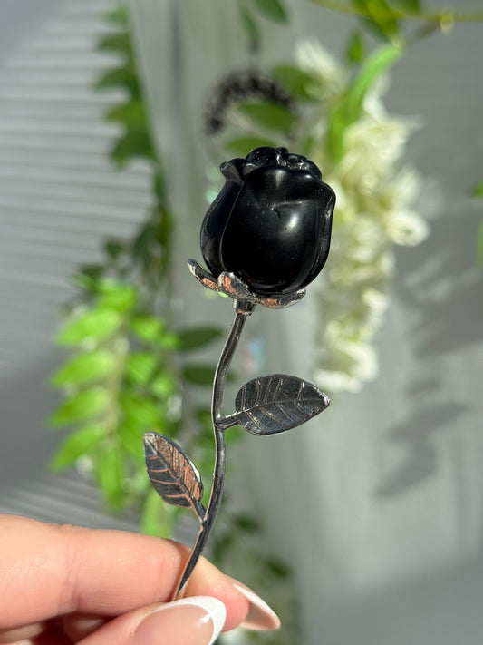 Black Obsidian Rose