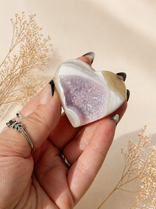Druzy Agate Heart