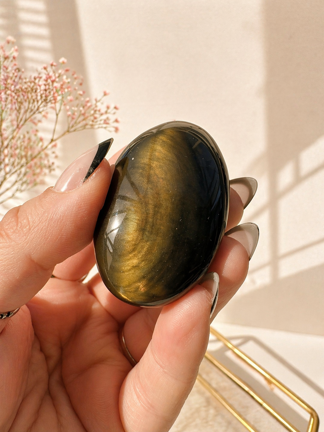 Rainbow Sheen Obsidian Palms