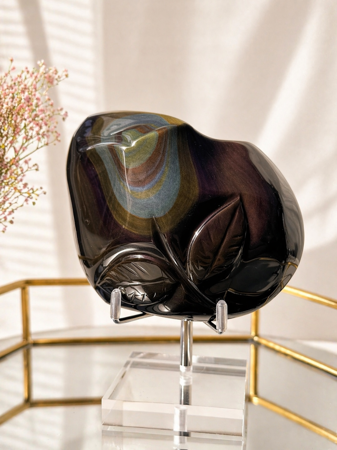 Rainbow Obsidian Tulip