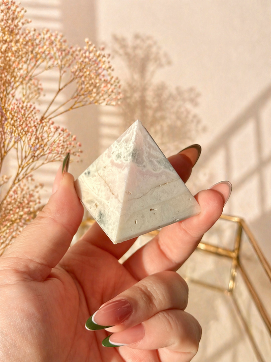 Imperfect Mangano Calcite Pyramid