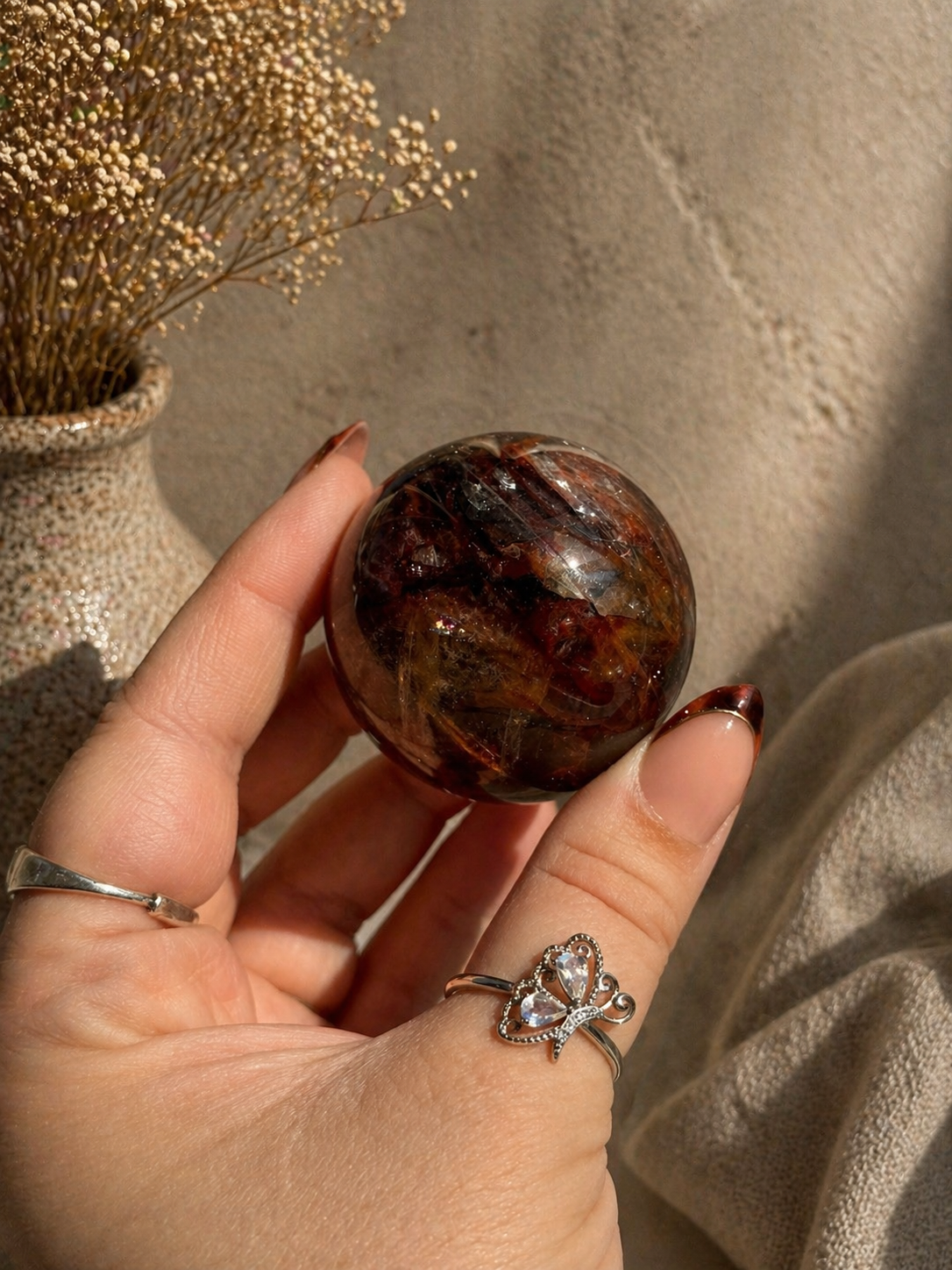 Fire Quartz Sphere