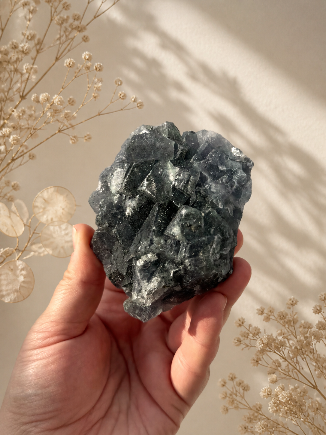 Cubic Fluorite with Pyrite