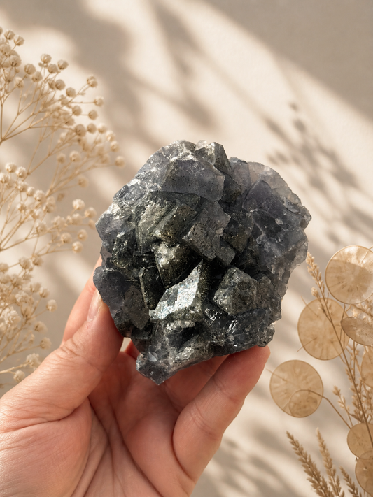 Cubic Fluorite with Pyrite