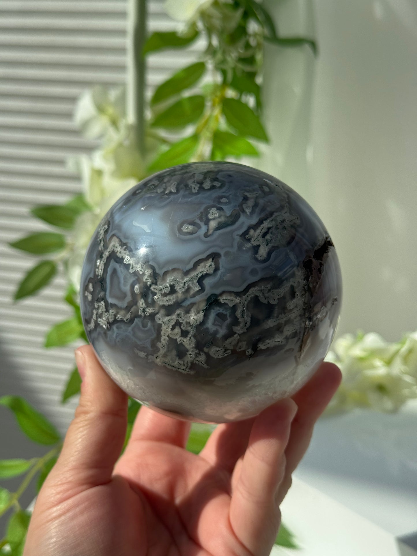 Statement Moss Agate Sphere