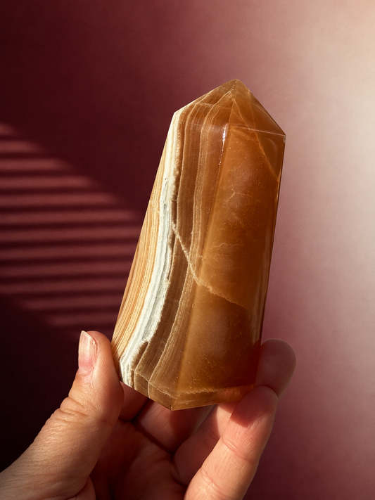 Honey Calcite Tower