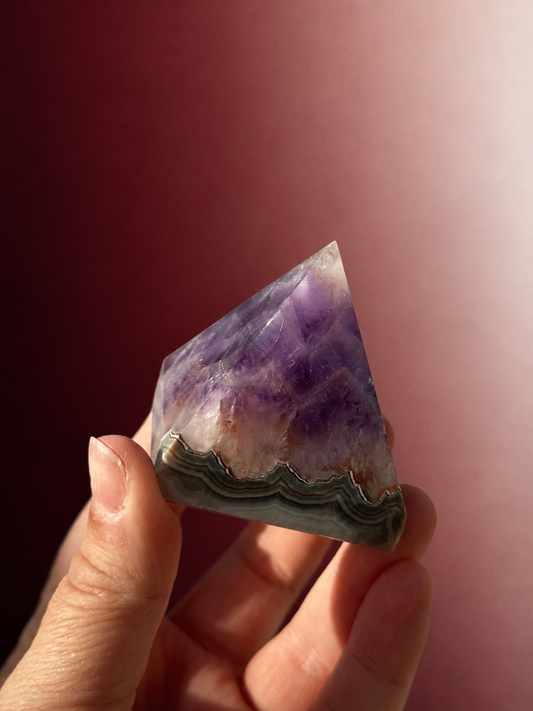 Amethyst & Crazy Lace Pyramid